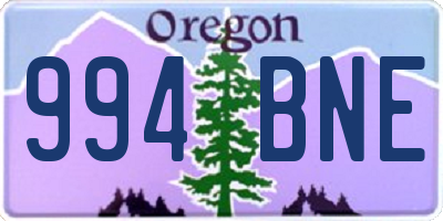 OR license plate 994BNE