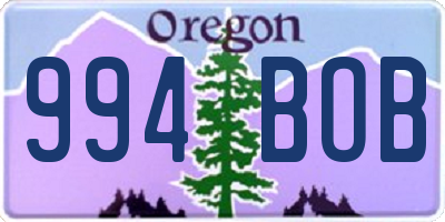 OR license plate 994BOB