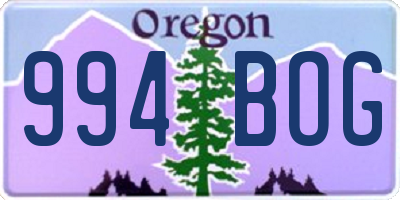 OR license plate 994BOG