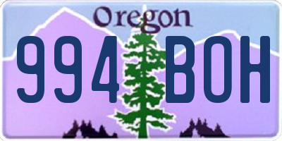 OR license plate 994BOH