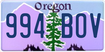 OR license plate 994BOV