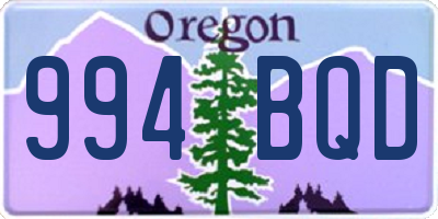 OR license plate 994BQD