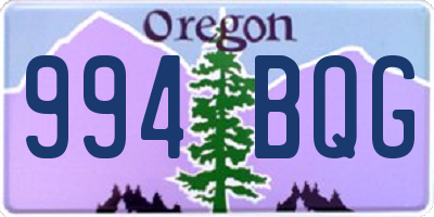 OR license plate 994BQG