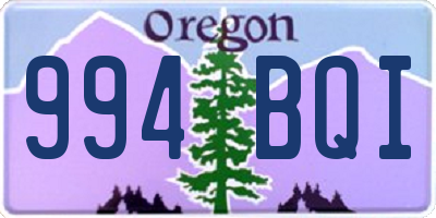 OR license plate 994BQI
