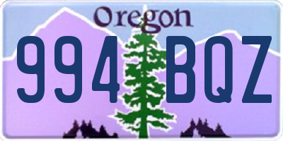 OR license plate 994BQZ