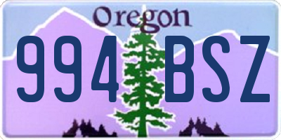 OR license plate 994BSZ
