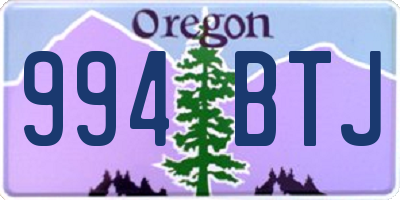 OR license plate 994BTJ