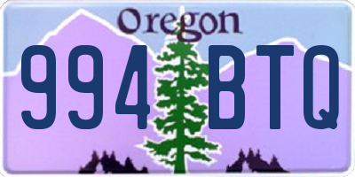OR license plate 994BTQ