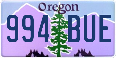 OR license plate 994BUE