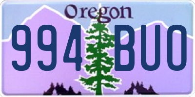 OR license plate 994BUO