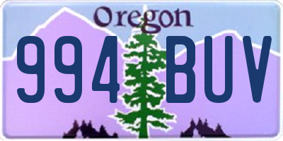 OR license plate 994BUV