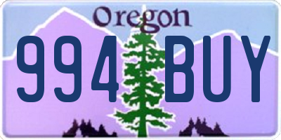 OR license plate 994BUY