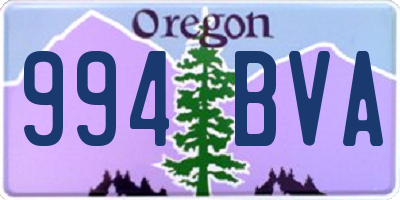 OR license plate 994BVA