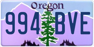 OR license plate 994BVE