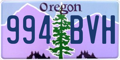 OR license plate 994BVH