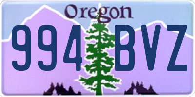 OR license plate 994BVZ
