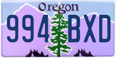 OR license plate 994BXD