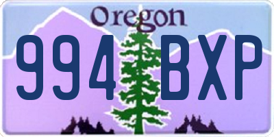 OR license plate 994BXP