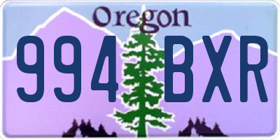 OR license plate 994BXR