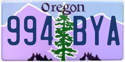 OR license plate 994BYA