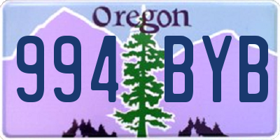 OR license plate 994BYB