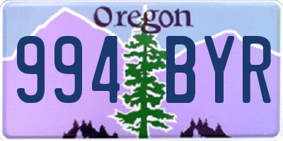 OR license plate 994BYR