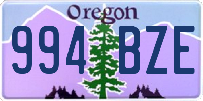 OR license plate 994BZE