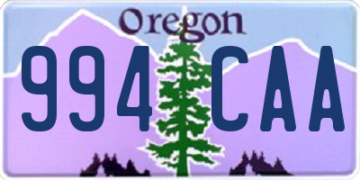 OR license plate 994CAA