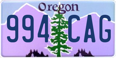 OR license plate 994CAG