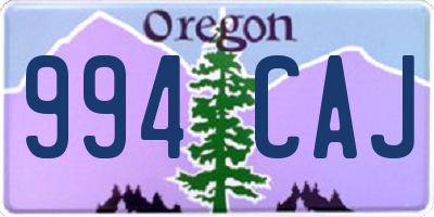 OR license plate 994CAJ
