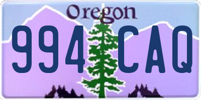 OR license plate 994CAQ