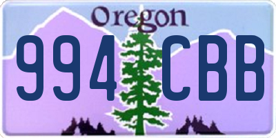 OR license plate 994CBB