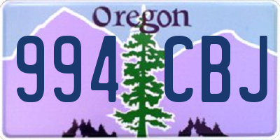 OR license plate 994CBJ