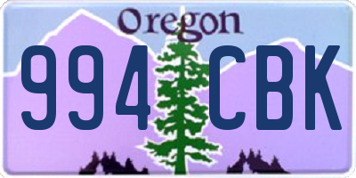 OR license plate 994CBK