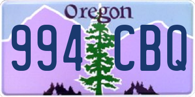 OR license plate 994CBQ