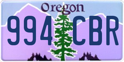 OR license plate 994CBR