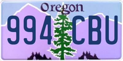OR license plate 994CBU