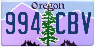 OR license plate 994CBV