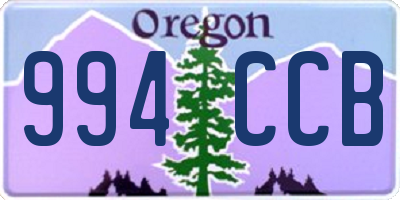 OR license plate 994CCB