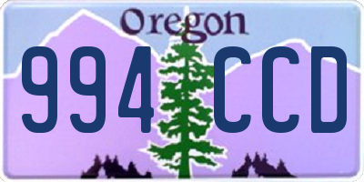 OR license plate 994CCD