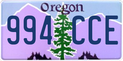 OR license plate 994CCE