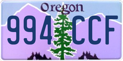 OR license plate 994CCF