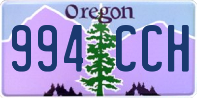OR license plate 994CCH