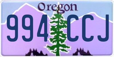 OR license plate 994CCJ