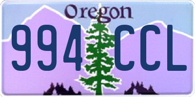 OR license plate 994CCL