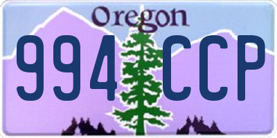 OR license plate 994CCP