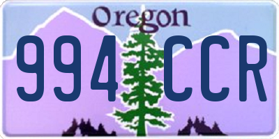 OR license plate 994CCR