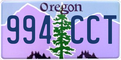OR license plate 994CCT