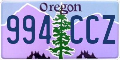 OR license plate 994CCZ