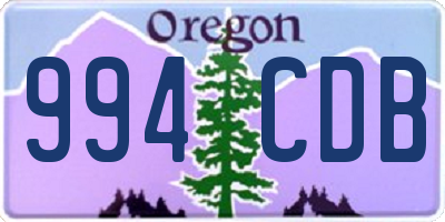 OR license plate 994CDB